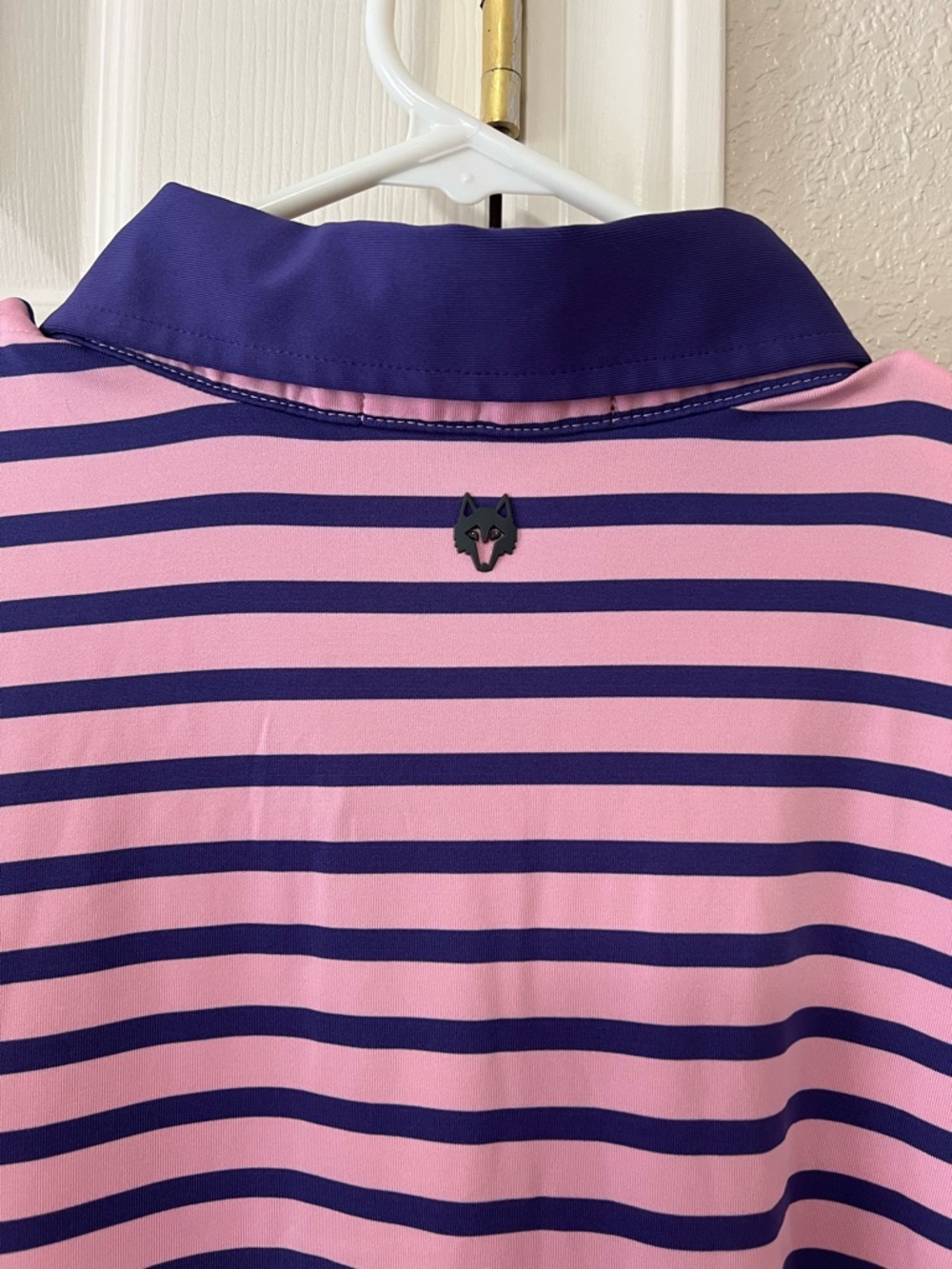 Greyson Men’s Pink & Purple Striped Performance Golf Polo Size XXL - Picture 9 of 10